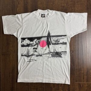 Vintage 1980s Screen Stars Regatta Yachts Single Stitch T-shirt Size L